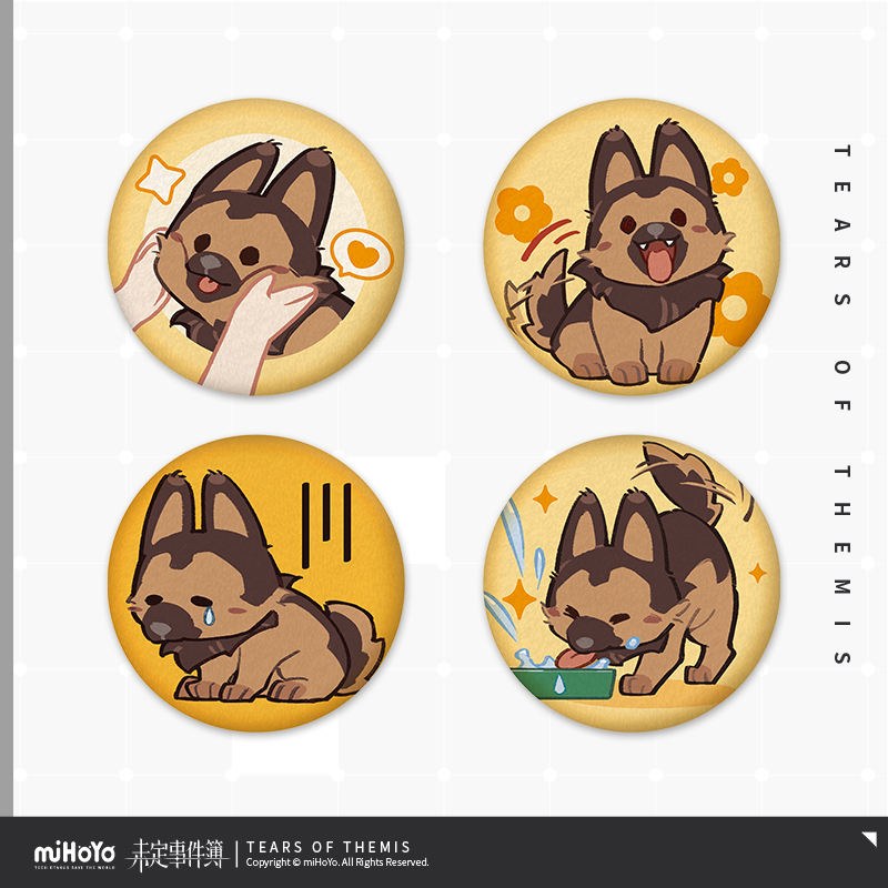 Fluffy Daily Series Chibi Badge Set