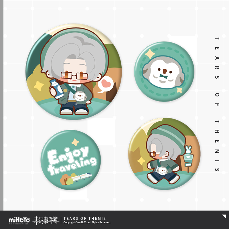 Enjoy Traveling Series Chibi Badge Set