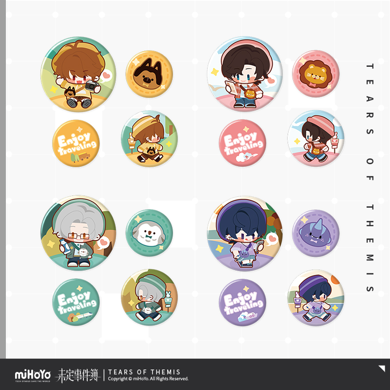 Enjoy Traveling Series Chibi Badge Set