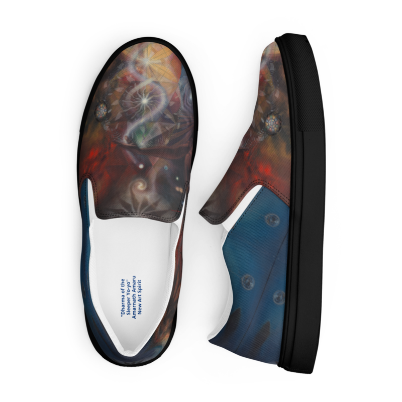 "Dharma of the Sleeper Yo-yo" Men’s slip-on canvas shoes
