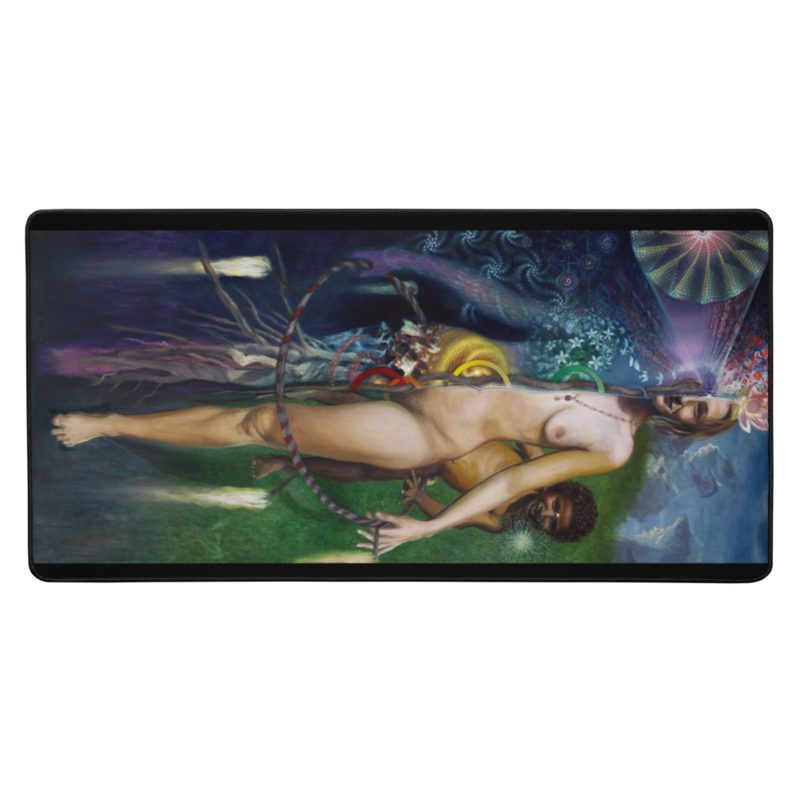 "Mother and Sun, Passing the Torch of Visions" Desk mat