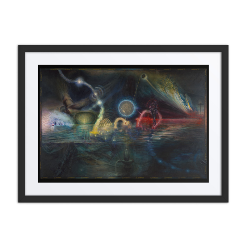 "Twenty Twelve Nataraja" Framed Poster Abstract Surrealism Framed Art Print