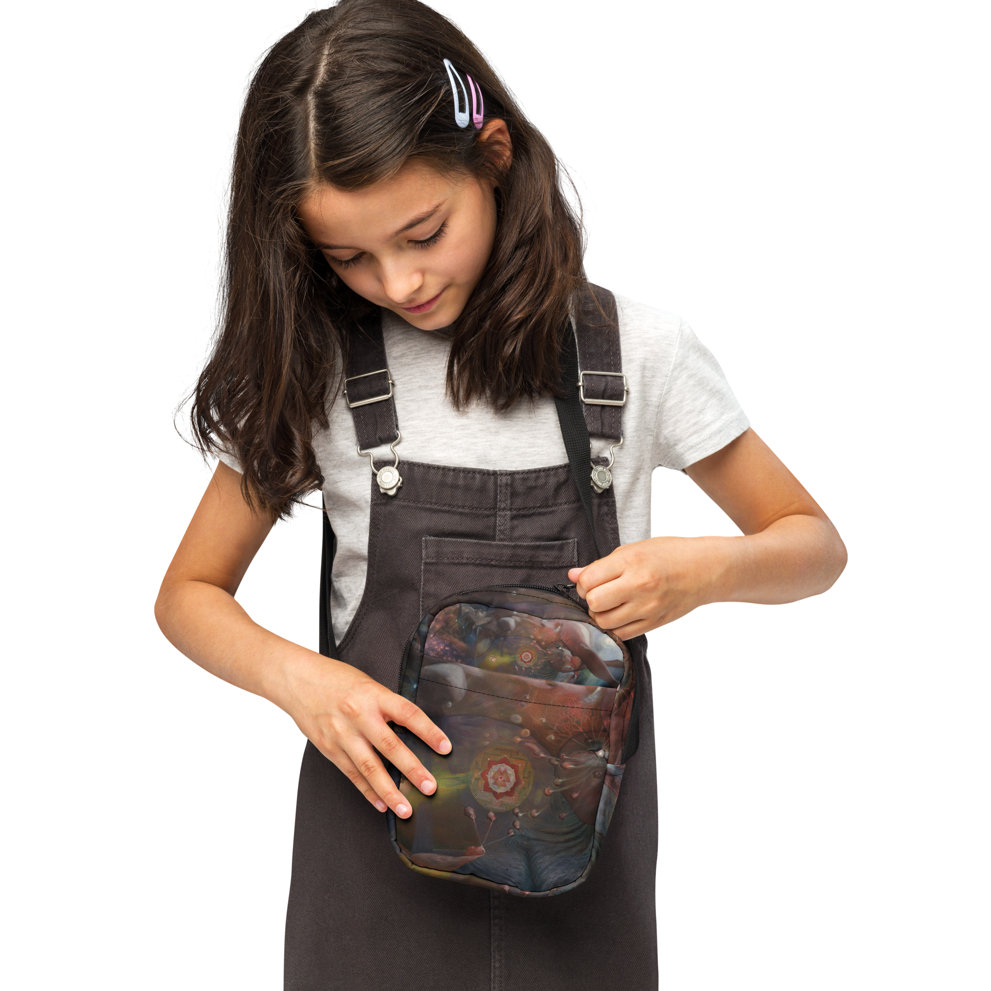 "Durga Maya Leela" Utility crossbody bag