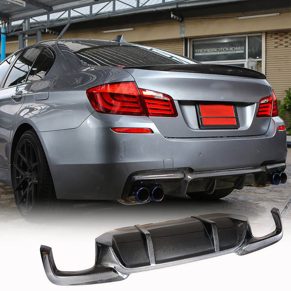 Rear Bumper Diffuser | 2011-2016 BMW F10 Msport 5 Series