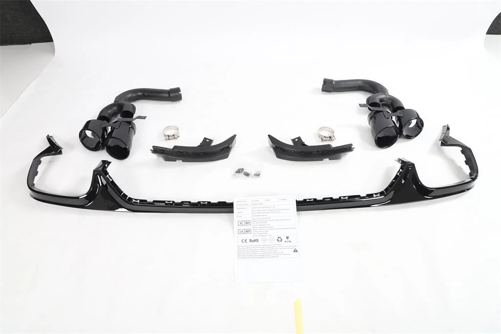 Rear Bumper Diffuser with Exhaust Tips | 2019-2022 Audi Q8 SQ8 