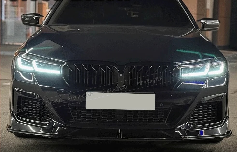 Gloss Black Front Lip  | 2021-2023 BMW G30 5 Series M Sport 