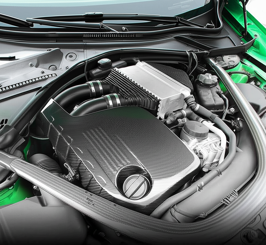 S55 Carbon Fiber Engine Cover