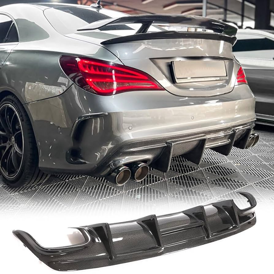 Rear Bumper Diffuser | 2013-2019 Mercedes Benz W117 C117 Sport & CLA45 AMG