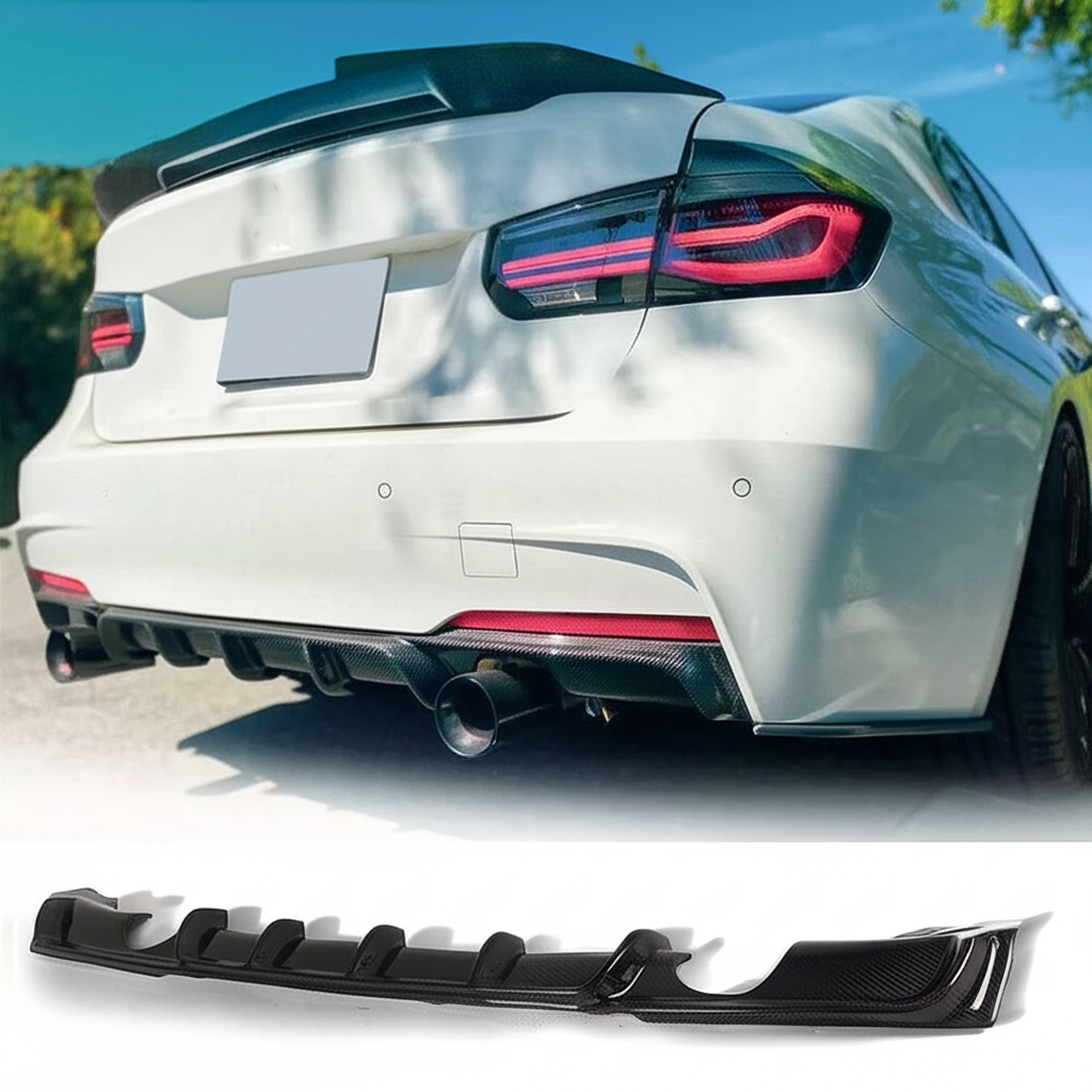 Rear Bumper Diffuser | 2012-2018 BMW F30 3 series M-Sport 