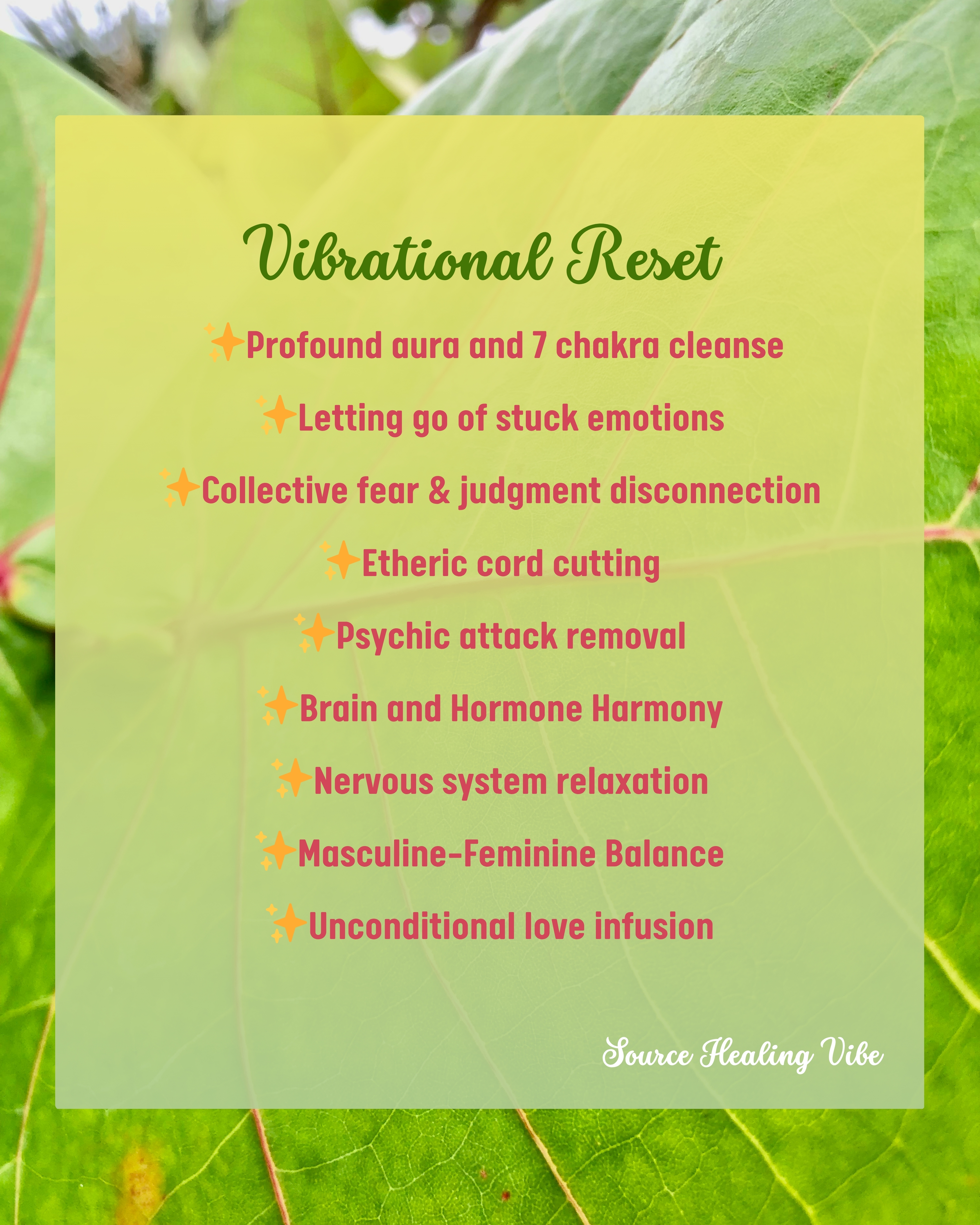 Vibrational Reset