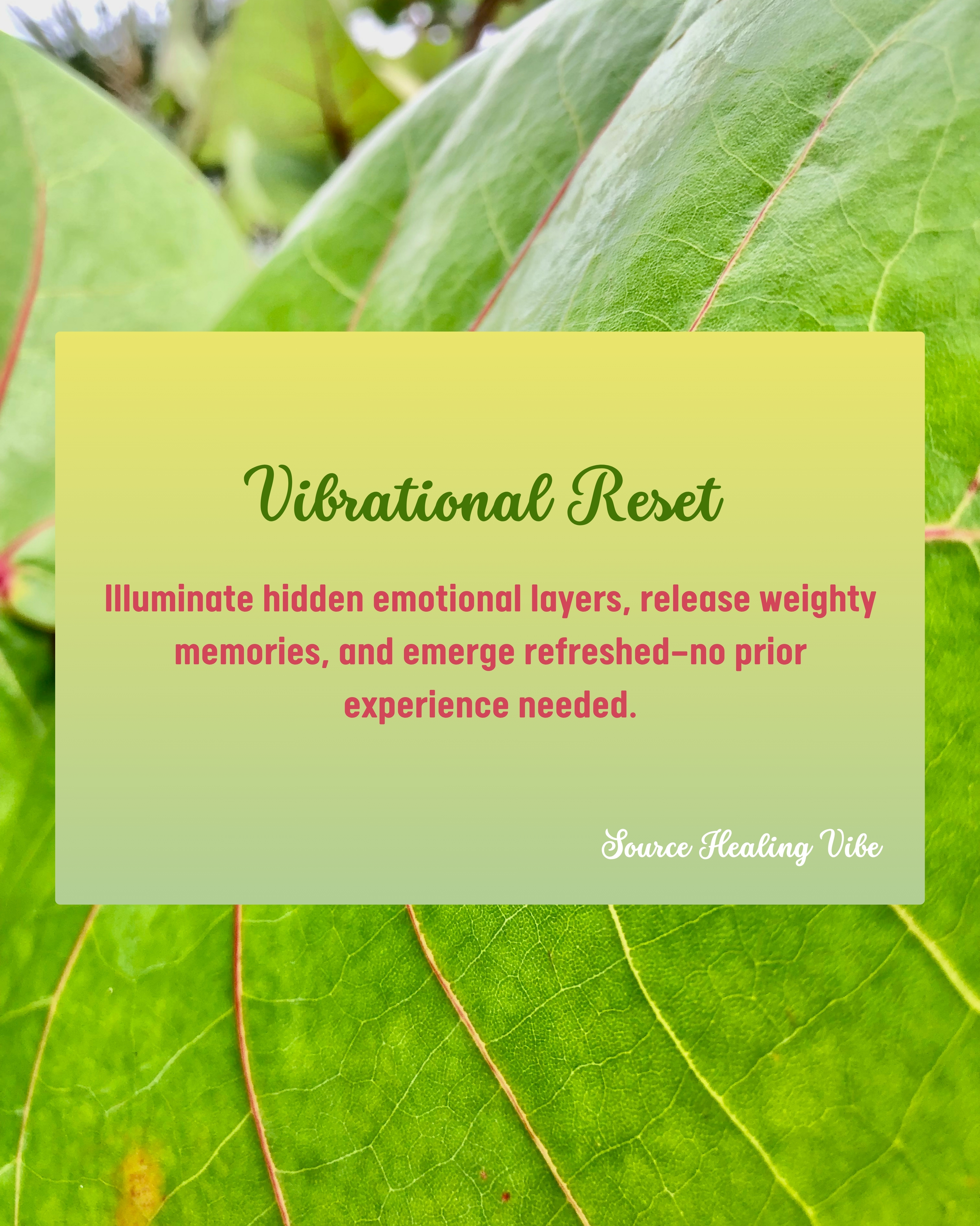 Vibrational Reset