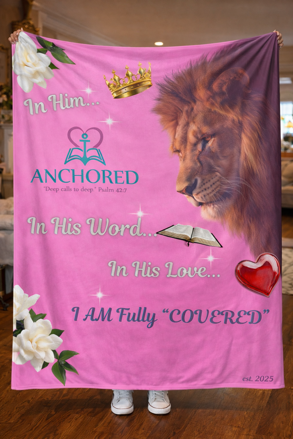 "ANCHORED" Inspirational Blanket