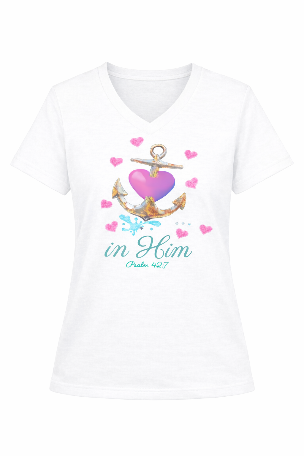 Anchor of Faith Women's V-Neck T-Shirt