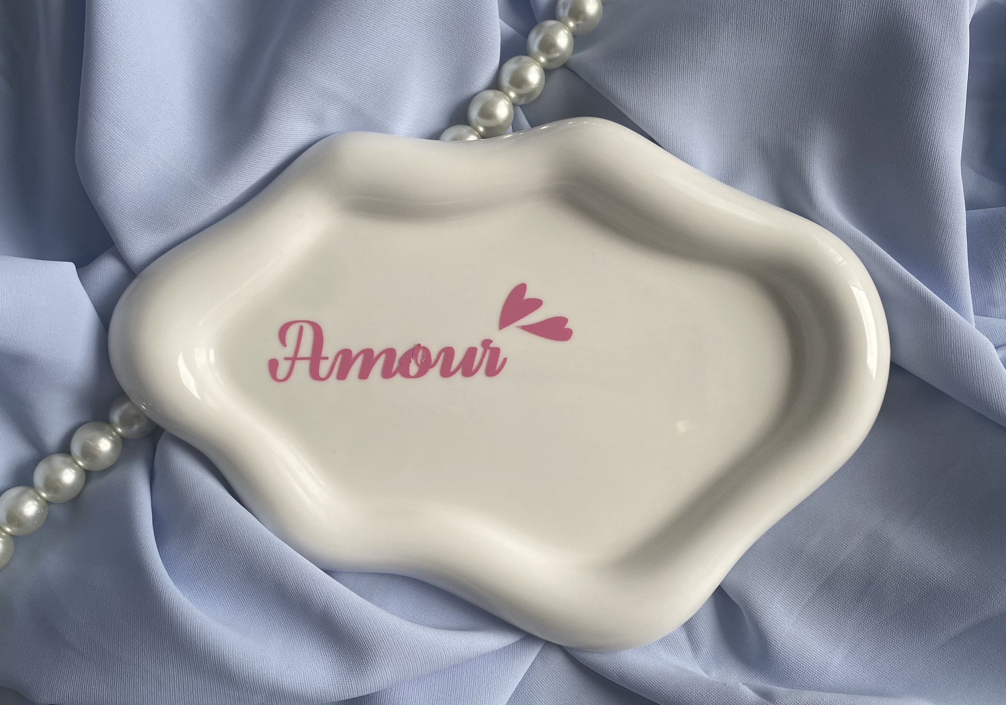 Plateau en céramique Amour