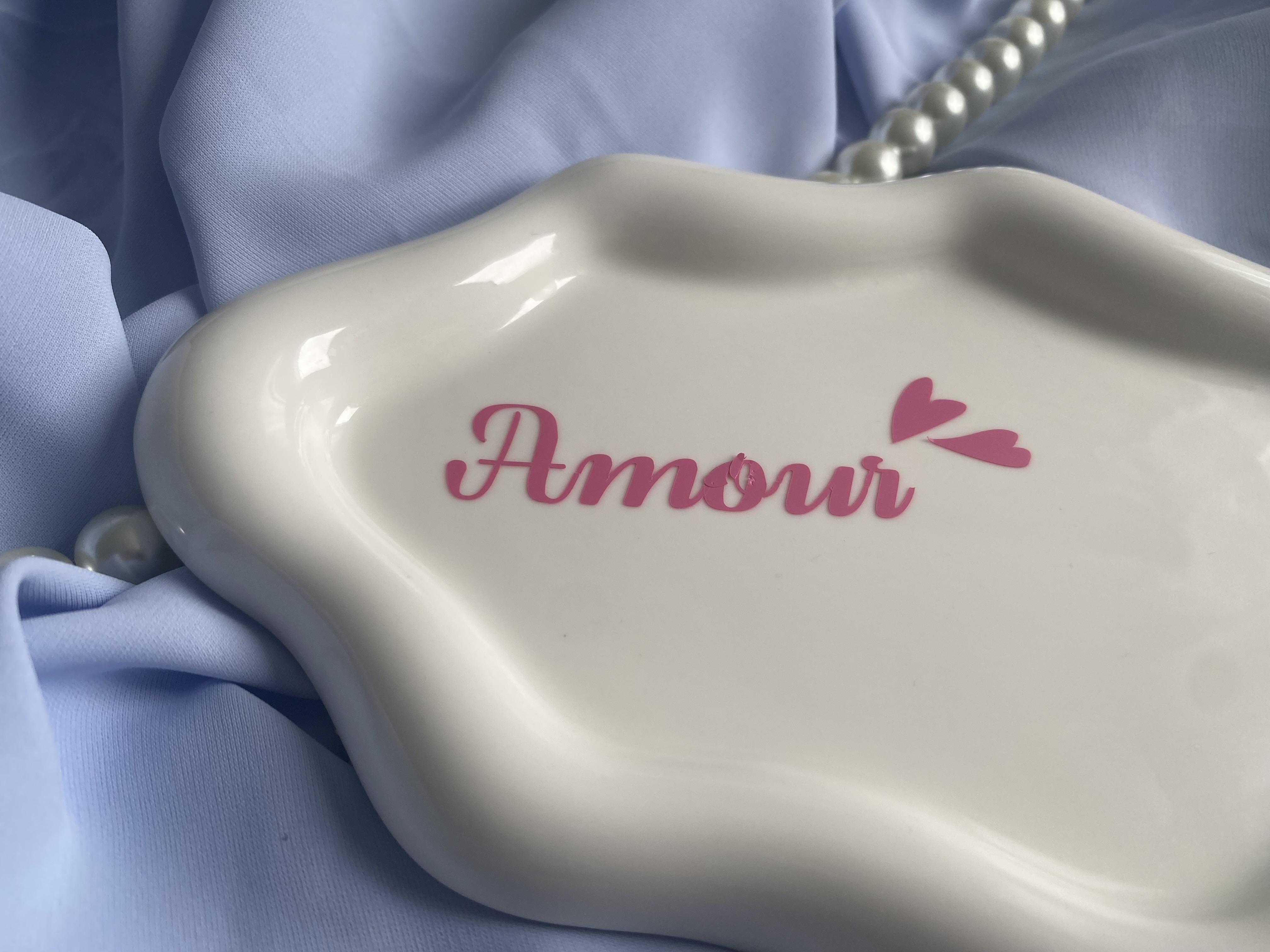 Plateau en céramique Amour