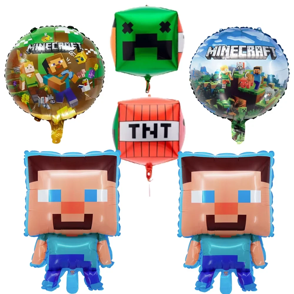 Minecraft-Themed Balloons Set (6 Pieces)