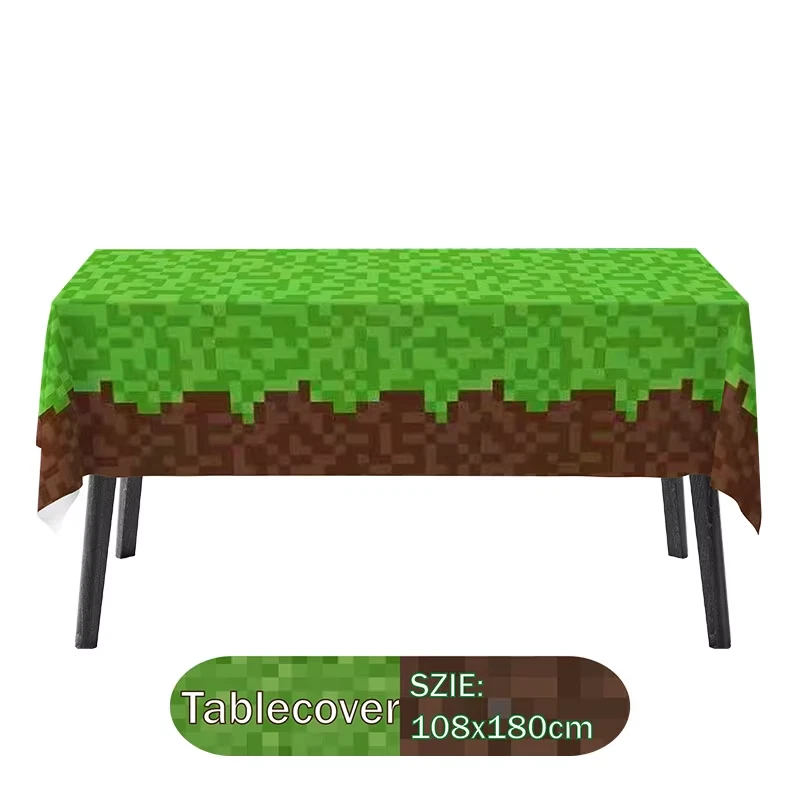 Minecraft-Themed TableCloth Cover