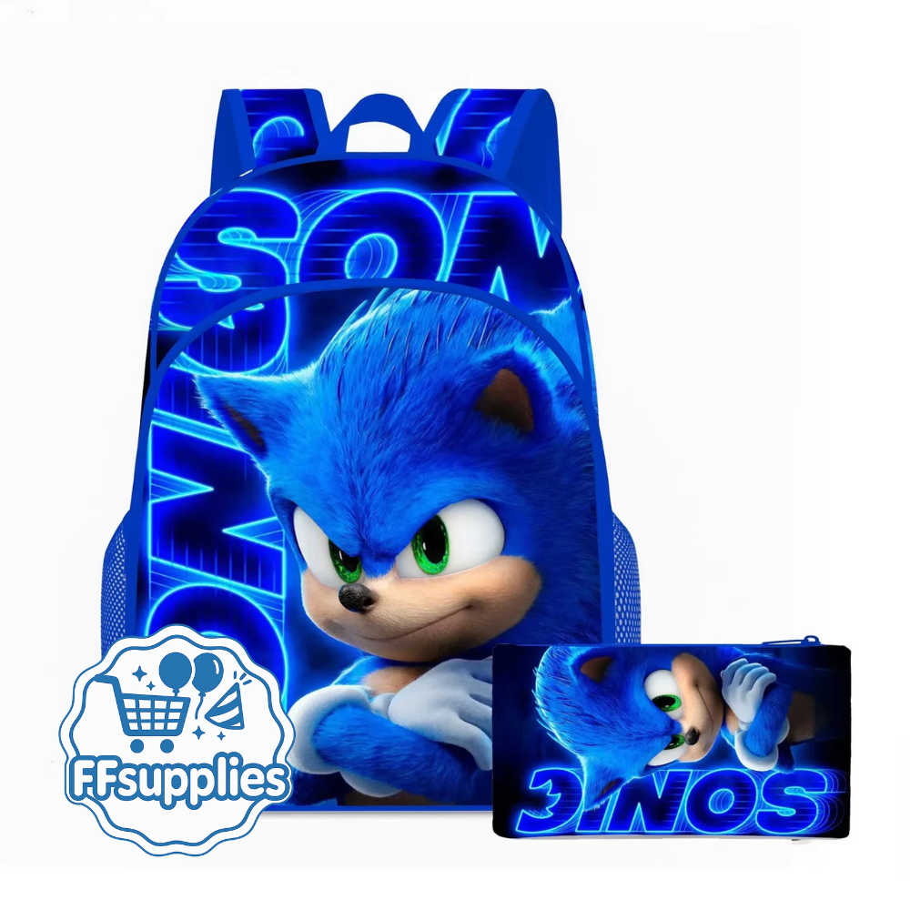 Sonic Kids School Backpack – Cartoon Bag for Boys Girls | Primary & Secondary