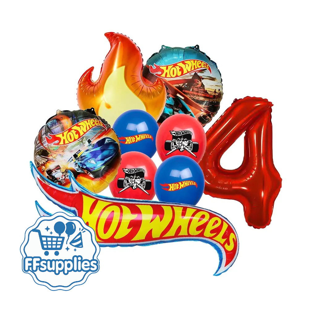 Hot Wheels 8 Pieces Balloon Set (Number 4)