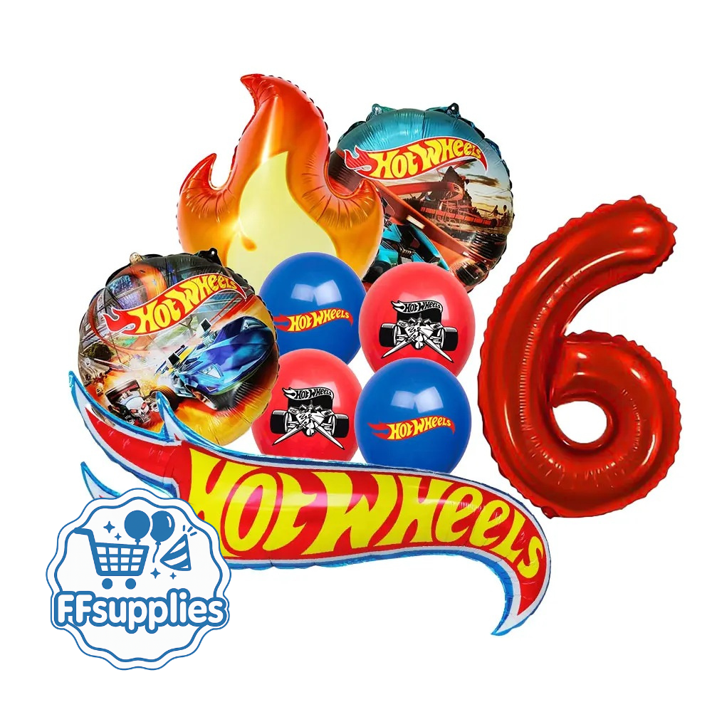 Hot Wheels 8 Pieces Balloon Set (Number 6)