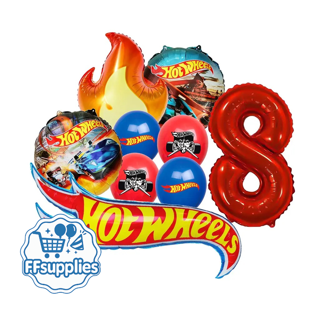 Hot Wheels 8 Pieces Balloon Set (Number 8)