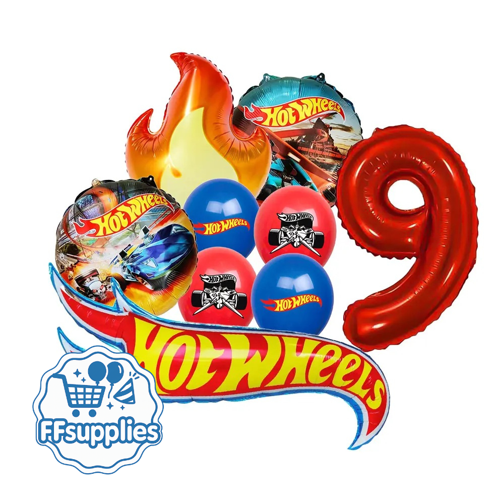 Hot Wheels 8 Pieces Balloon Set (Number 9)