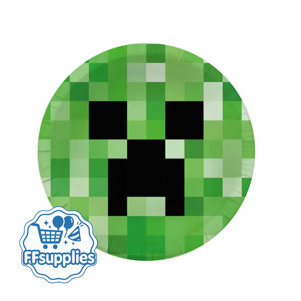 10 Pieces Minecraft Creeper Plate (7 inches)