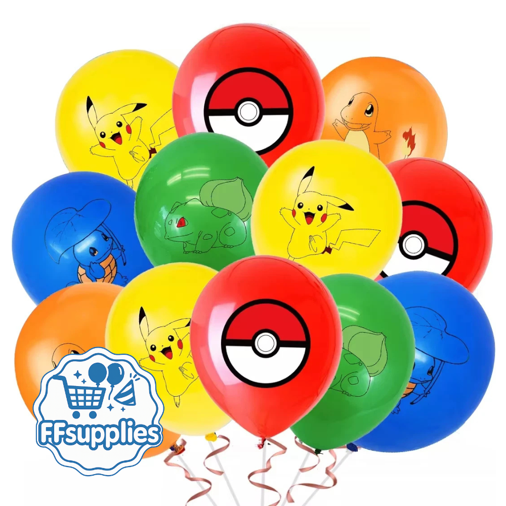 12 Pieces Pokémon Party Balloons