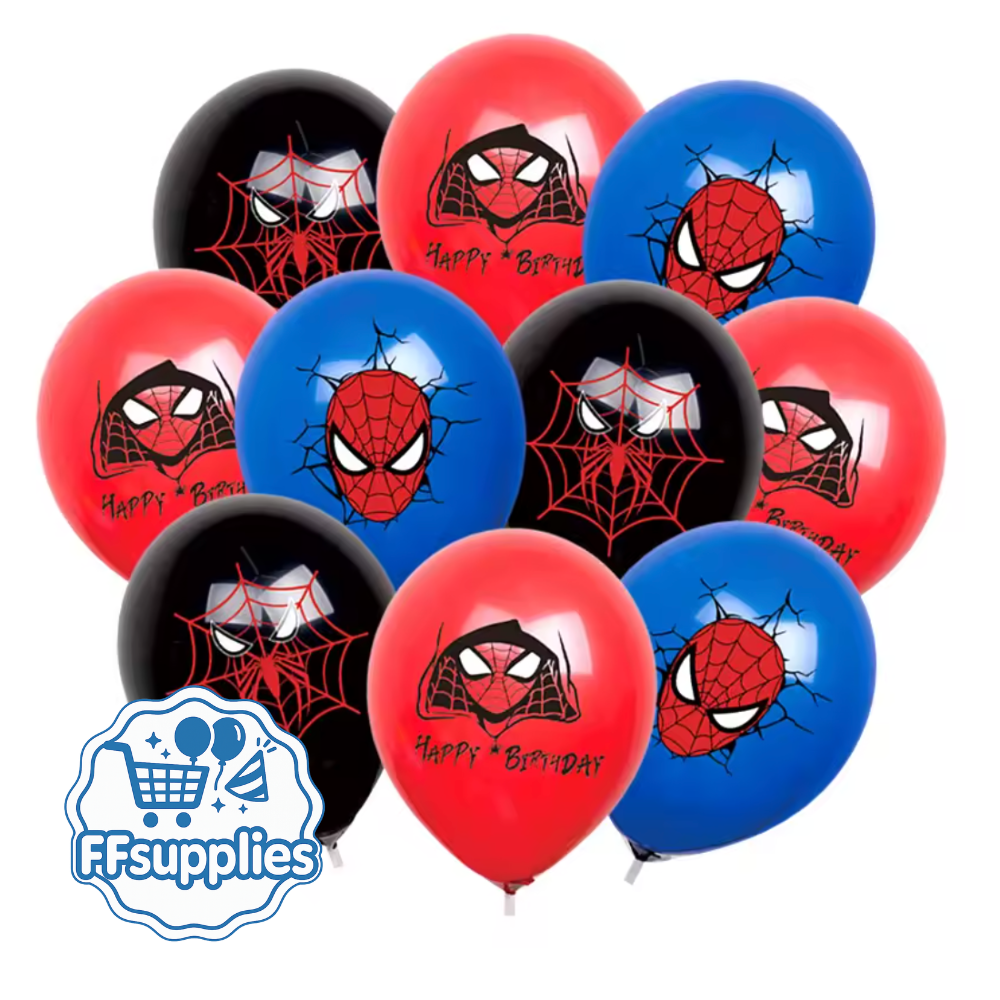 Spider-Man Themed Party Balloons (18 Pieces)