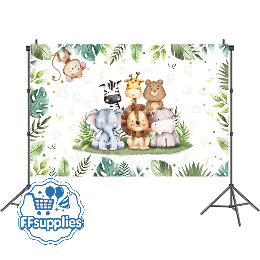 Safari Animals Backdrop Banner