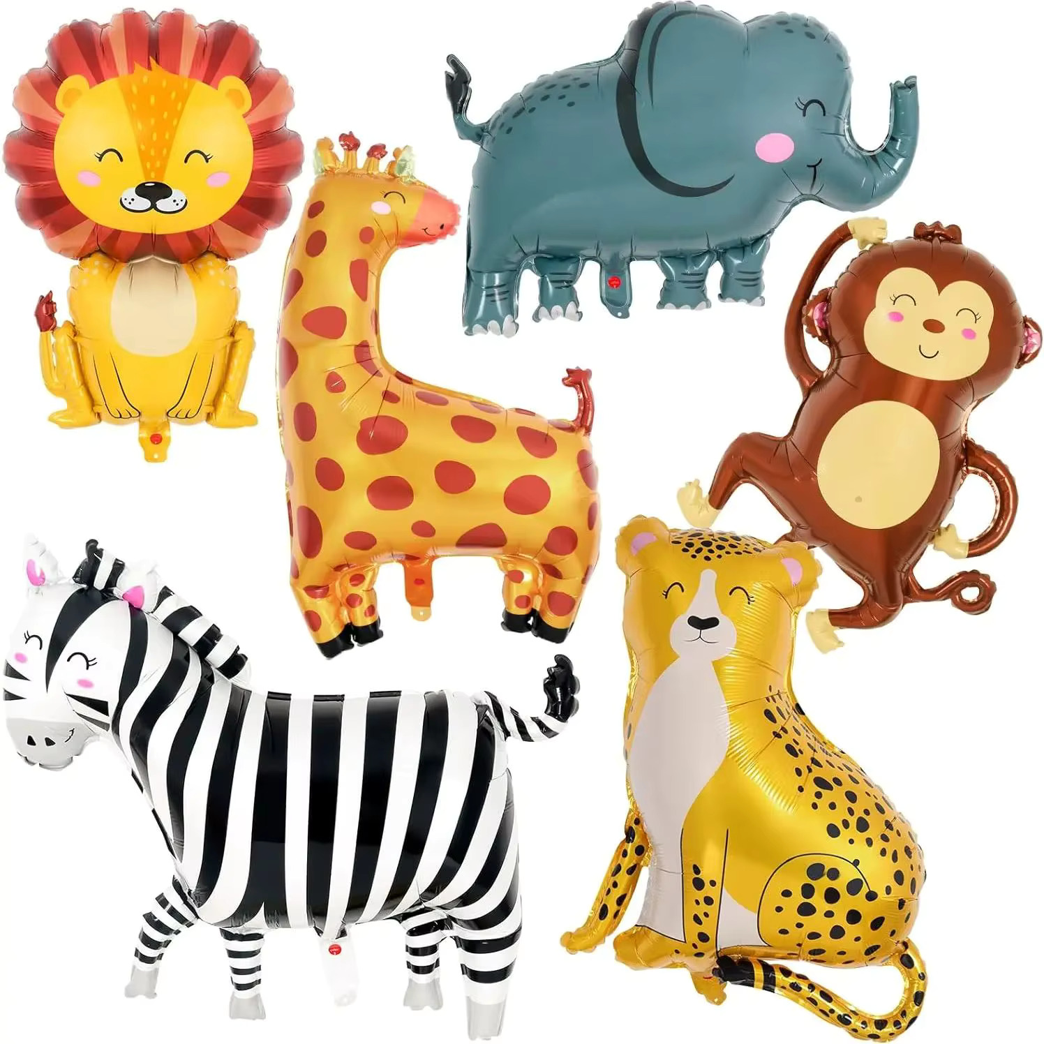 6 Pieces Large Animal Shaped Balloons