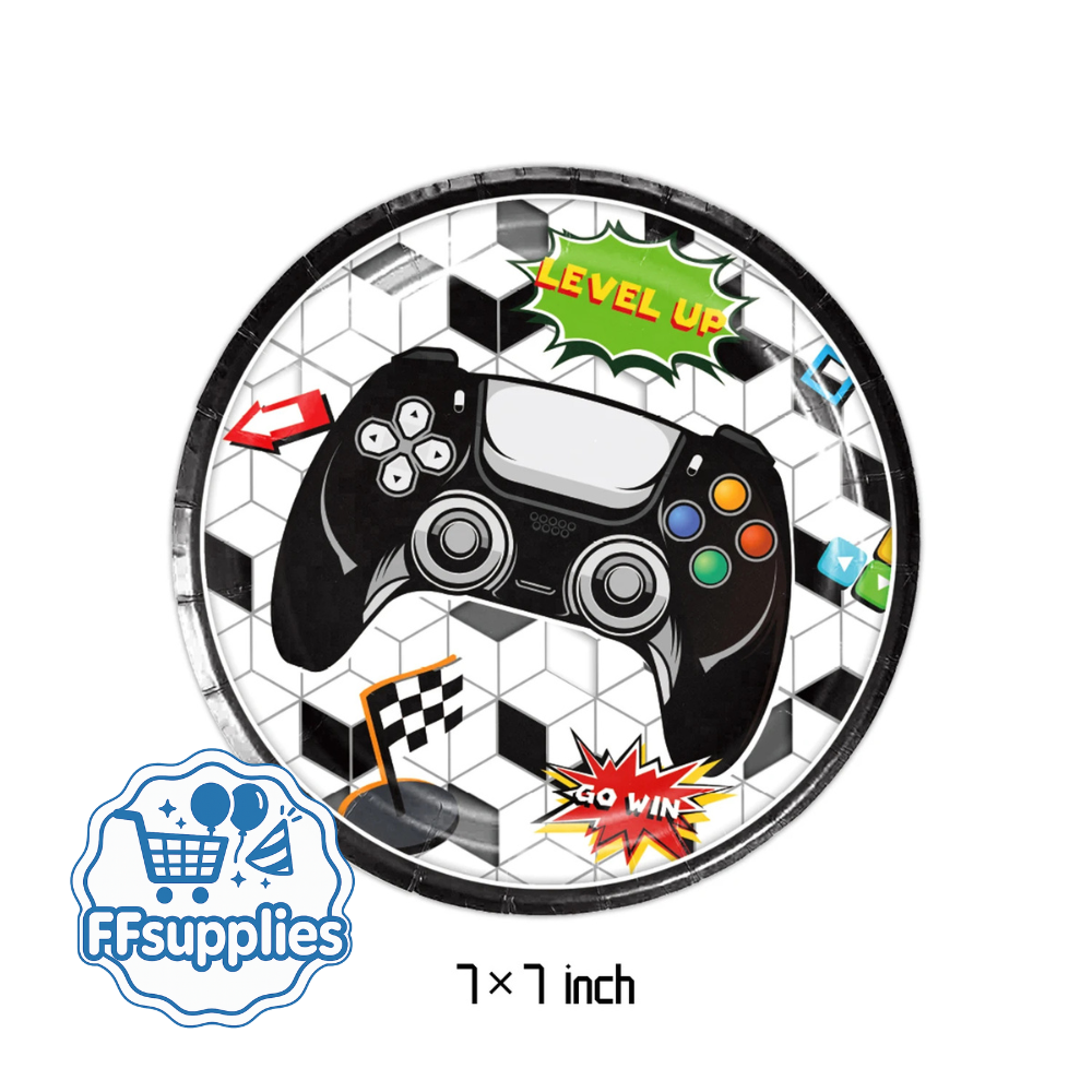 Gaming Themed Party Plate (7x7inch)
