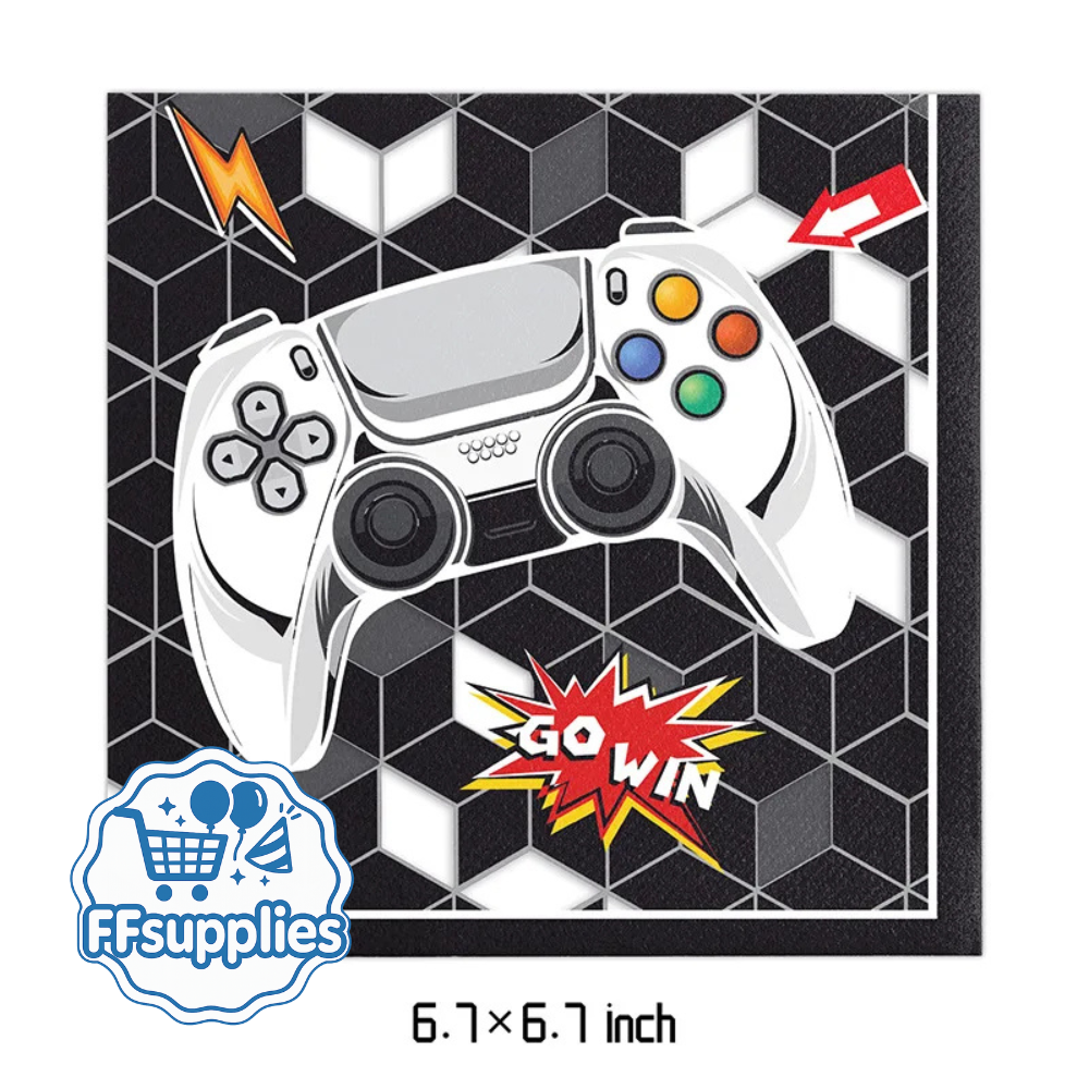 20 Pieces Napkins - Video Game Birthday Party Themed