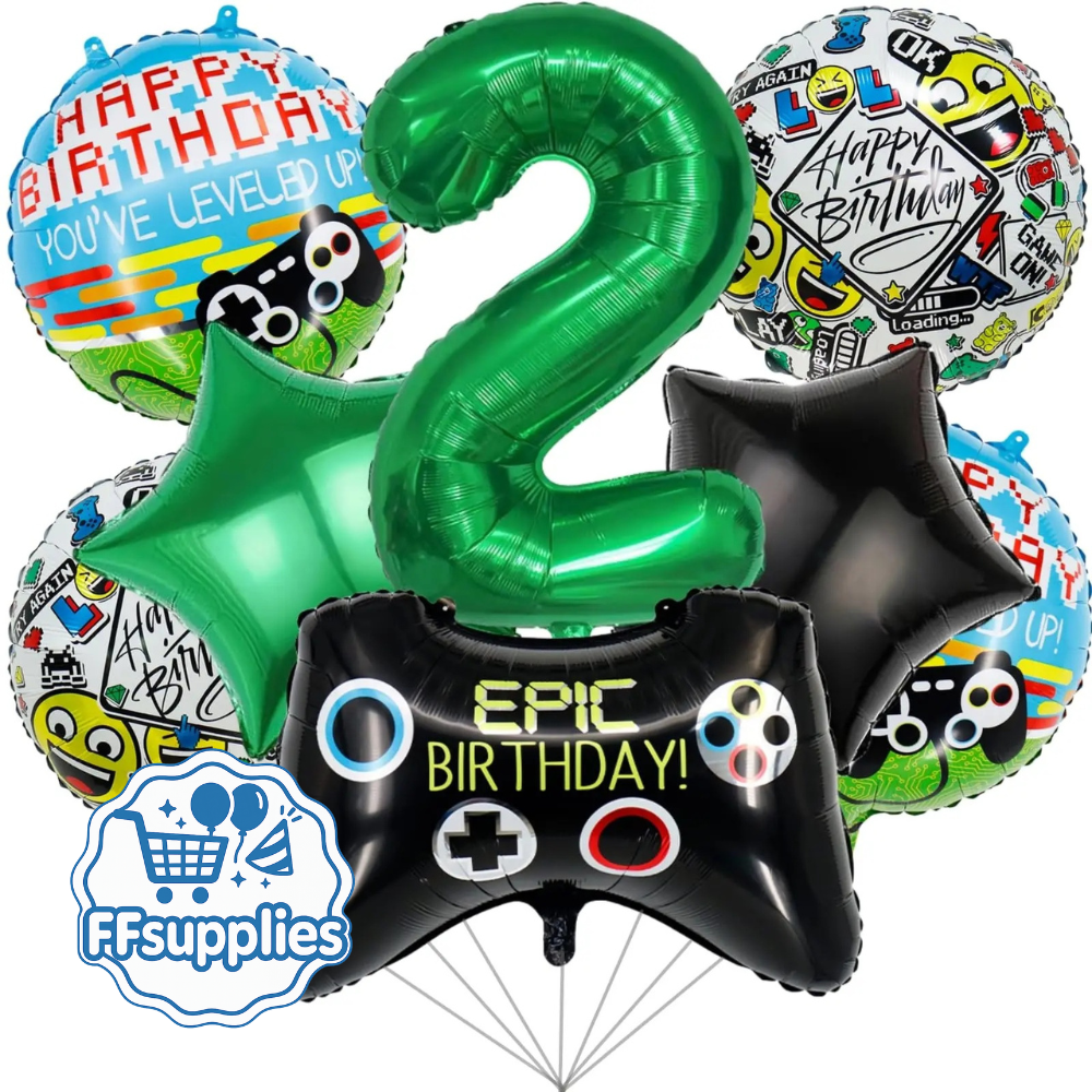 Video Gamer Party Balloon Set (Age 2) 