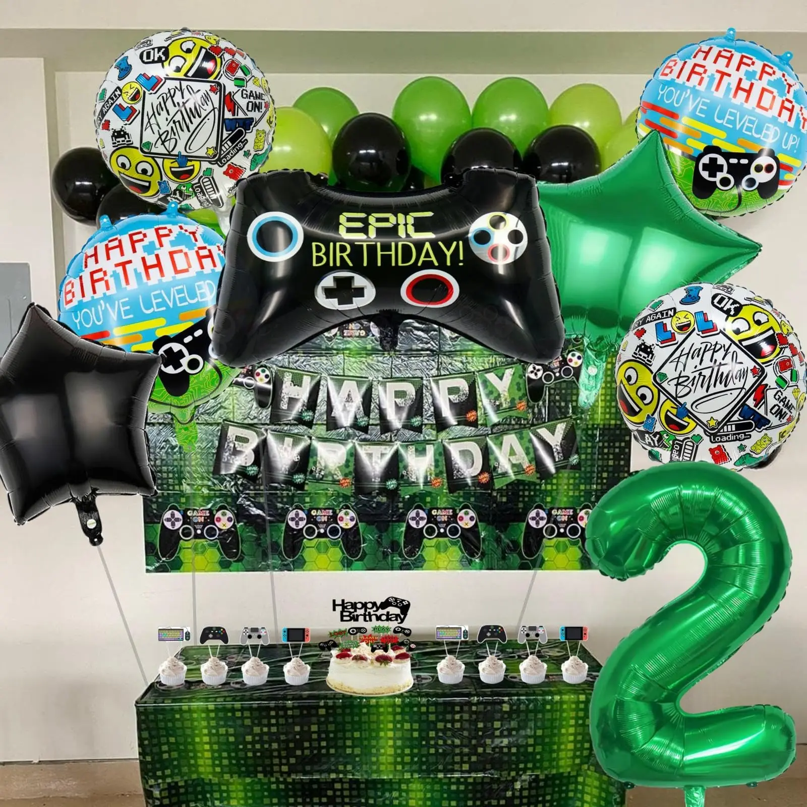 Video Gamer Party Balloon Set (Age 2) 