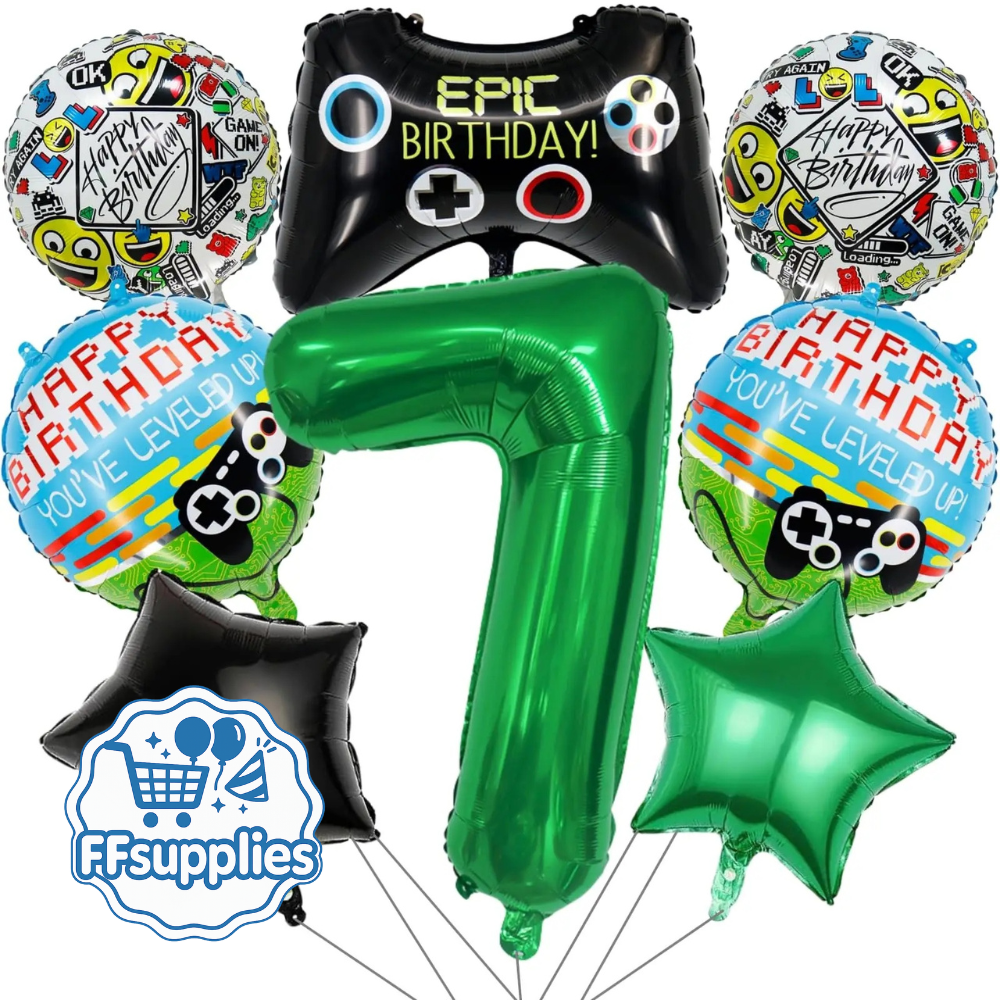 Video Gamer Party Balloon Set (Age 7) 