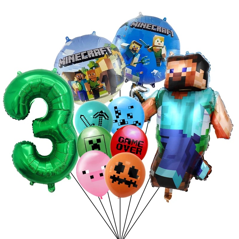 Minecraft Themed Balloons Set (Age 3)