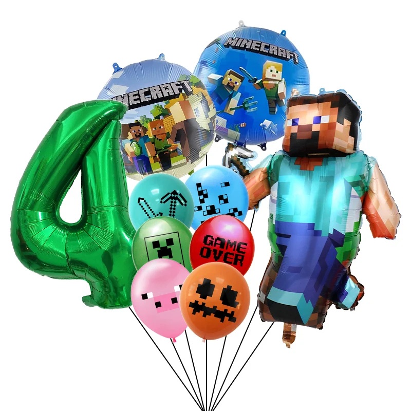 Minecraft Themed Balloons Set (Age 4)