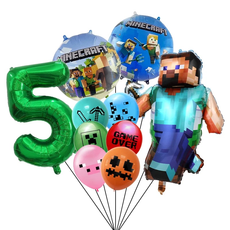 Minecraft Themed Balloons Set (Age 5)