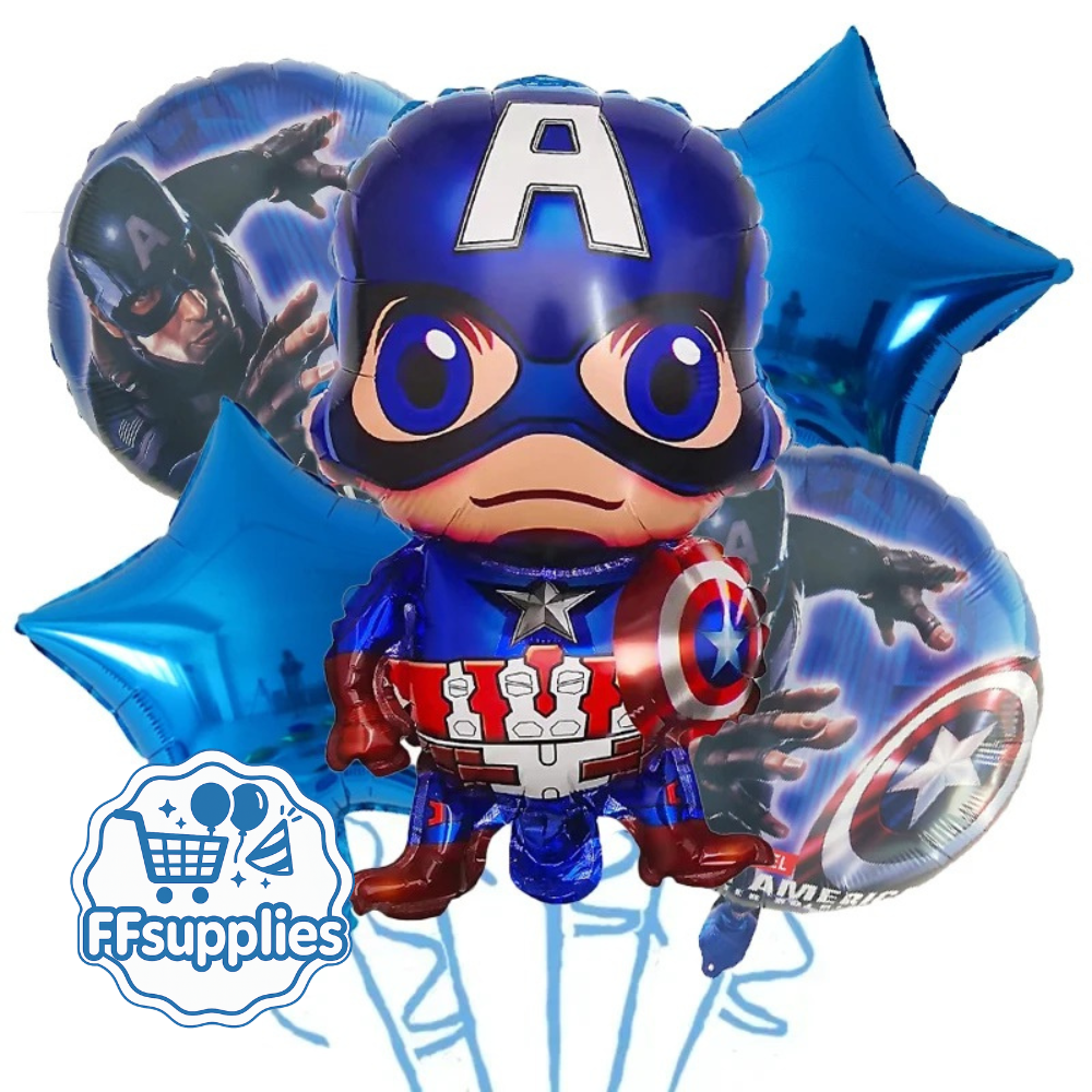 Captain America Balloons Set