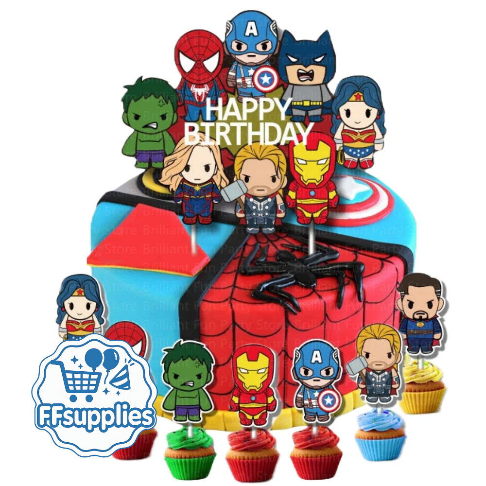 Superhero Cake Toppers 13Pcs