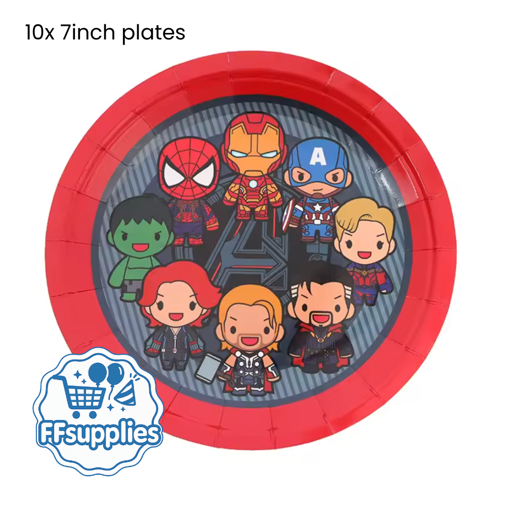 Avengers-themed Plates (10pieces - 7inch)