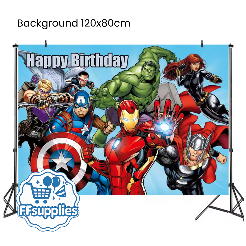 Happy Birthday Background Superhero Themed