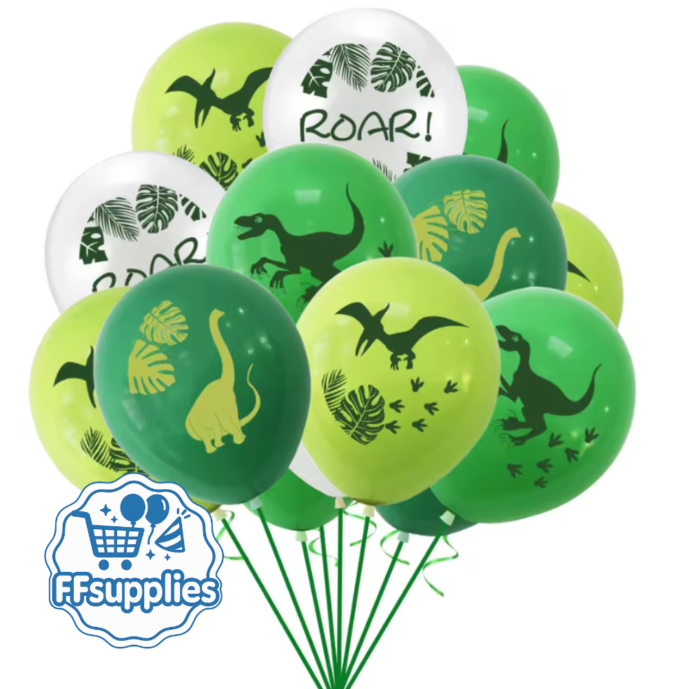 12 Pieces Dinosaur Party Balloons