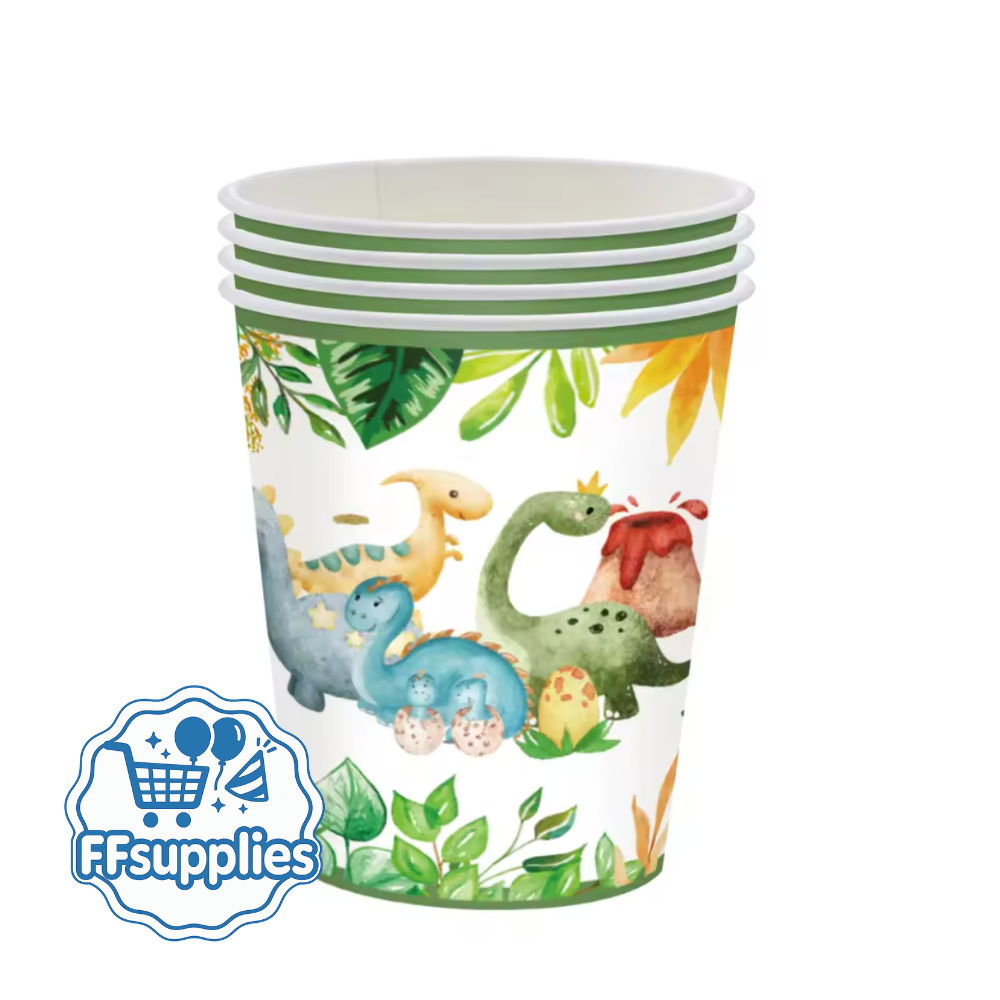 10 Pieces Dinosaur Themed Paper Cups