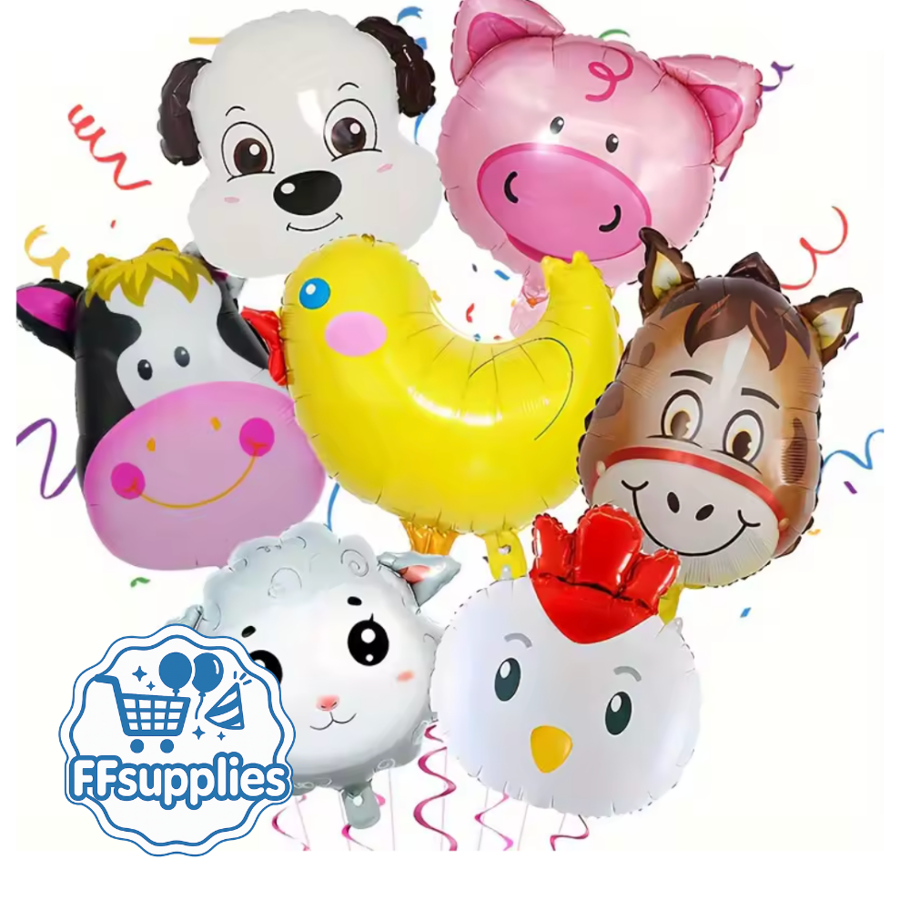 7 Pieces Animal-Themed Foil Balloons