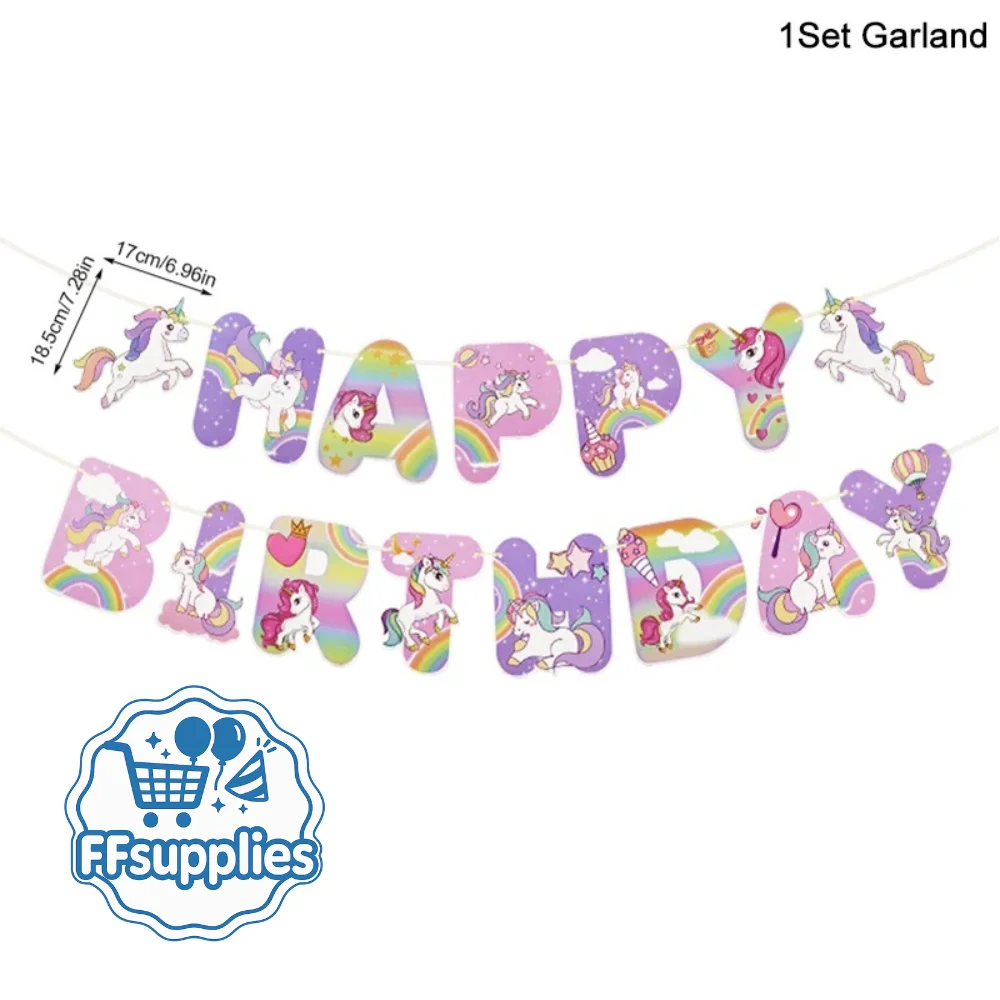 Unicorn Happy Birthday Garland