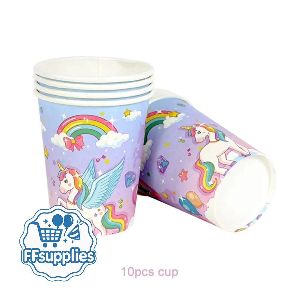 10 Pieces Unicorn Paper Cups