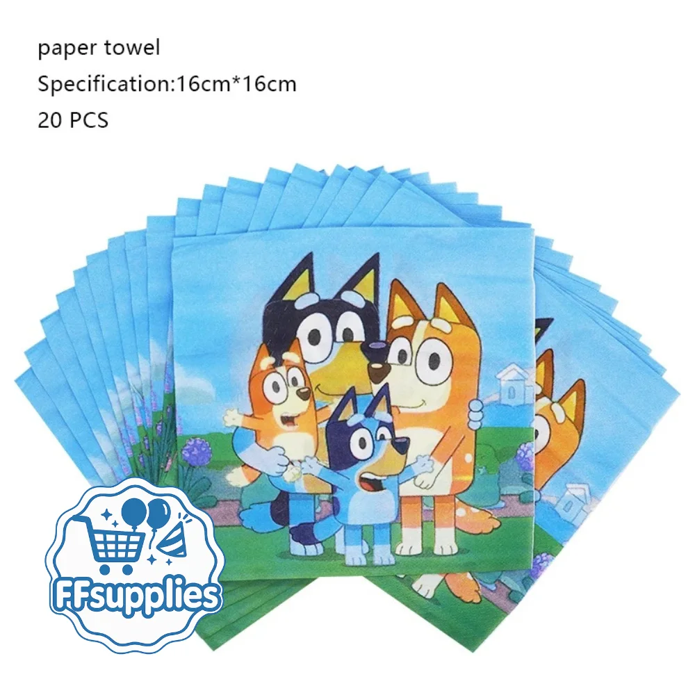 20 Bluey Party Napkins
