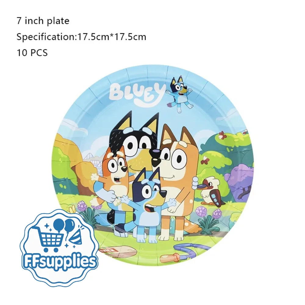 Bluey 7 Inch Plates 10 Pieces